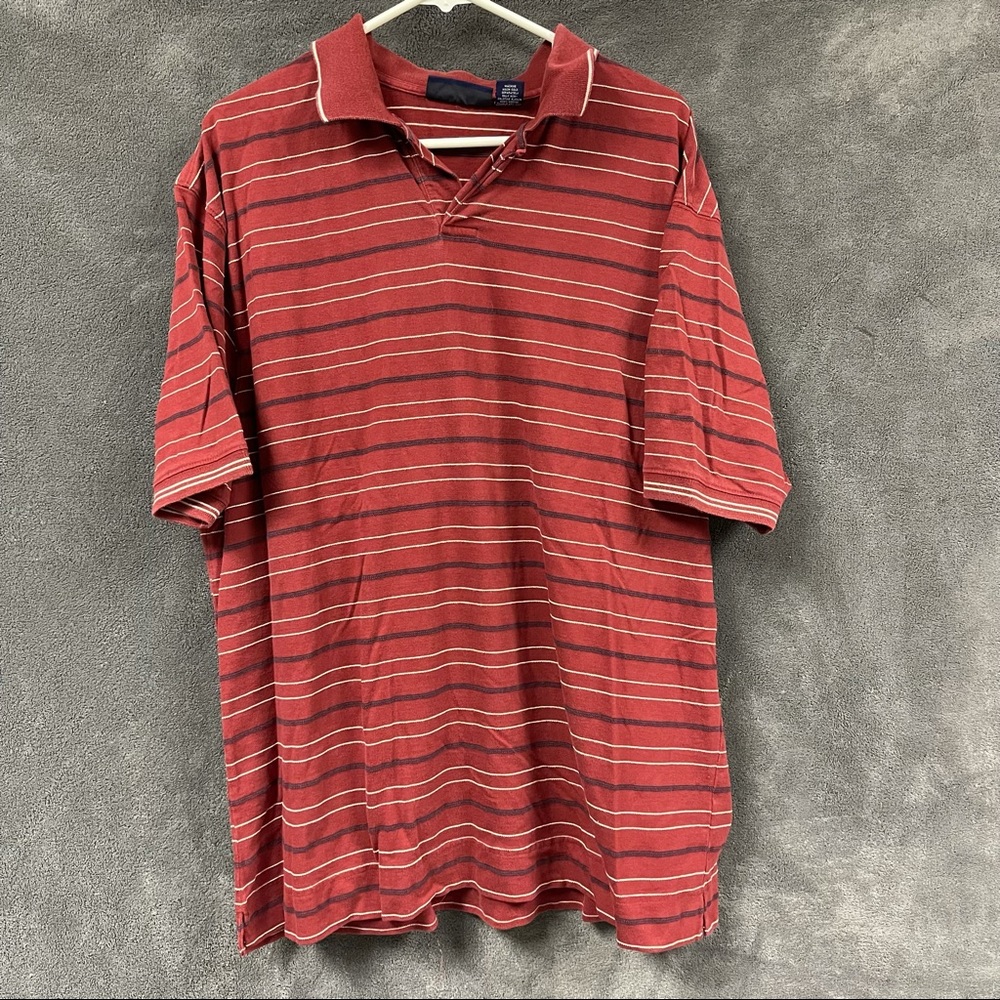 Burgundy structure polo Men’s XL